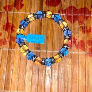 Gorgeous Glass by Alexander Kalifano NWT stretchy bracelet